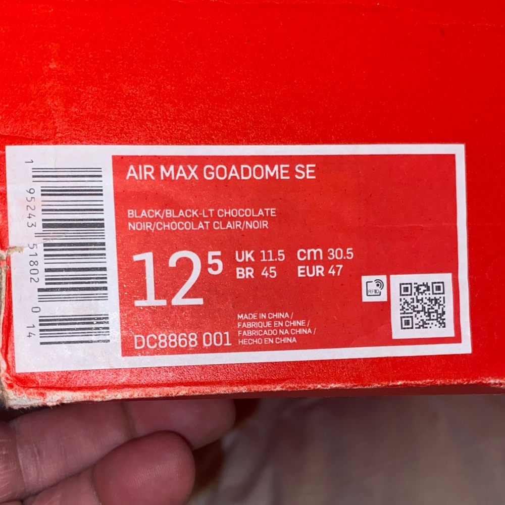 Nike Air Max Goadome SE Black and Chocolate